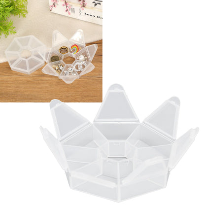 7 Grids Storage Box Clear Plastic Organizer Containers for Fishing Jewelry Pills V1294-YM0523-3115210244311