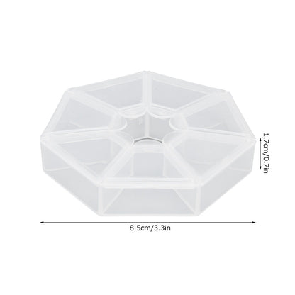 7 Grids Storage Box Clear Plastic Organizer Containers for Fishing Jewelry Pills V1294-YM0523-3115210244311