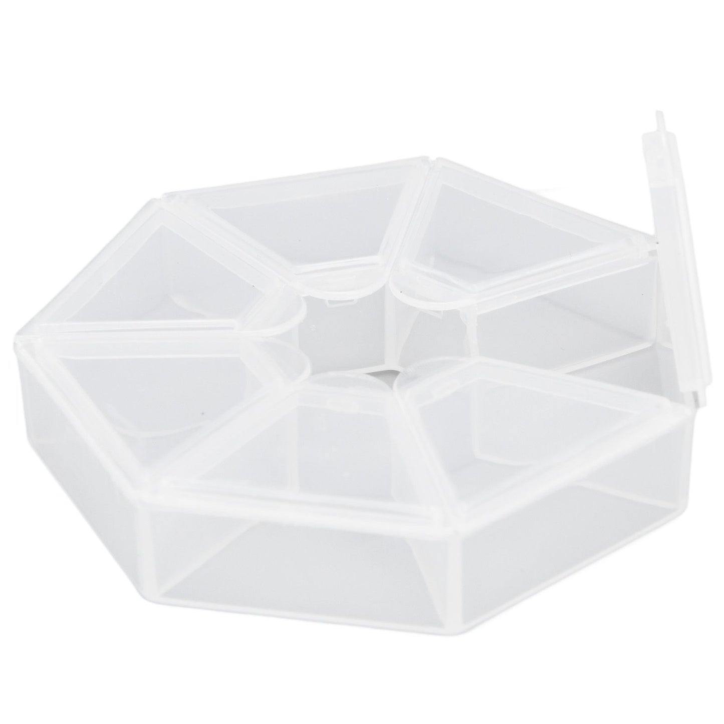7 Grids Storage Box Clear Plastic Organizer Containers for Fishing Jewelry Pills V1294-YM0523-3115210244311