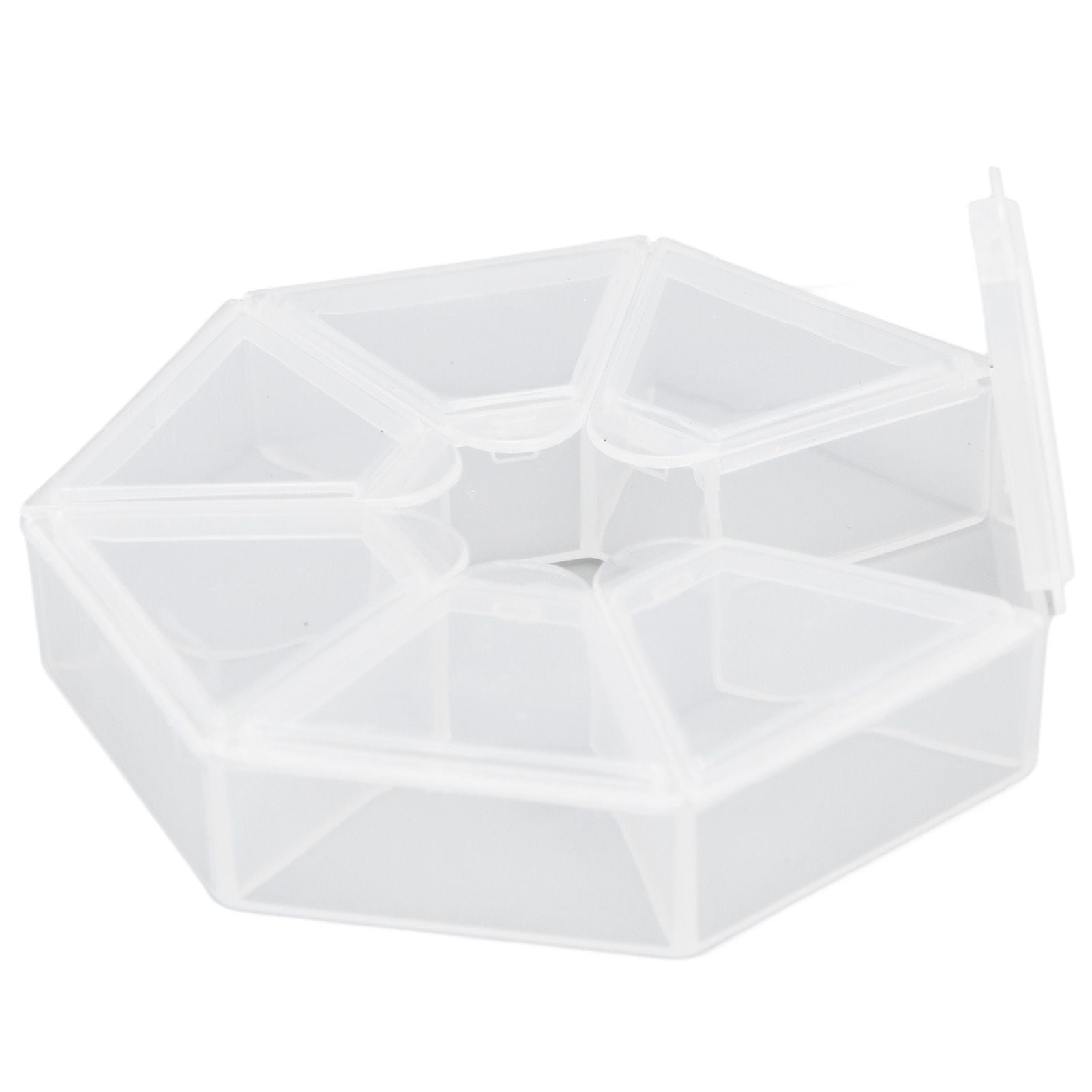 7 Grids Storage Box Clear Plastic Organizer Containers for Fishing Jewelry Pills V1294-YM0523-3115210244311