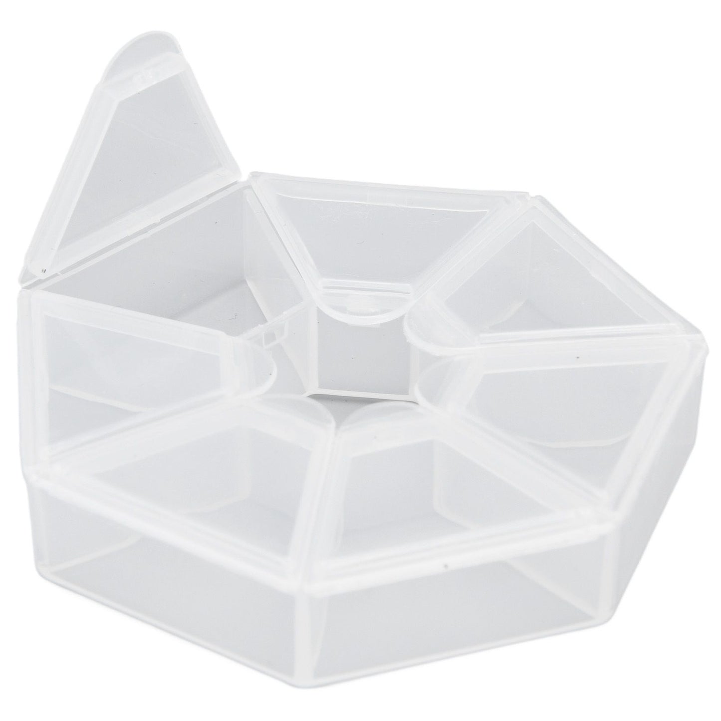 7 Grids Storage Box Clear Plastic Organizer Containers for Fishing Jewelry Pills V1294-YM0523-3115210244311