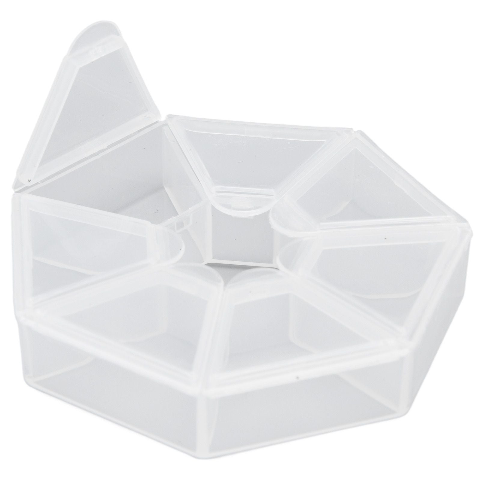 7 Grids Storage Box Clear Plastic Organizer Containers for Fishing Jewelry Pills V1294-YM0523-3115210244311