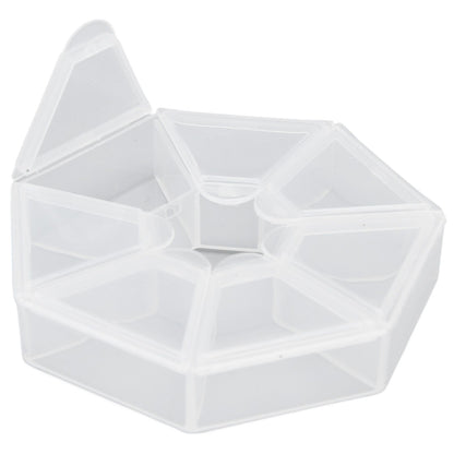 7 Grids Storage Box Clear Plastic Organizer Containers for Fishing Jewelry Pills V1294-YM0523-3115210244311