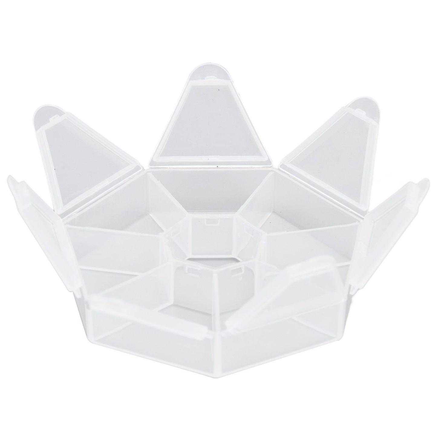 7 Grids Storage Box Clear Plastic Organizer Containers for Fishing Jewelry Pills V1294-YM0523-3115210244311