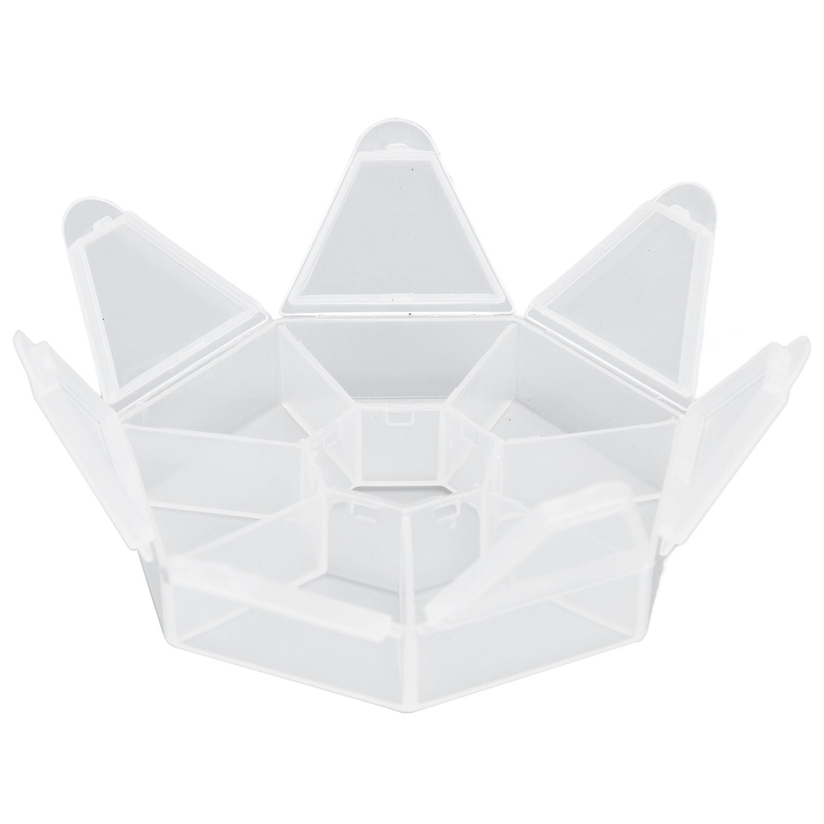 7 Grids Storage Box Clear Plastic Organizer Containers for Fishing Jewelry Pills V1294-YM0523-3115210244311