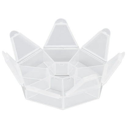 7 Grids Storage Box Clear Plastic Organizer Containers for Fishing Jewelry Pills V1294-YM0523-3115210244311