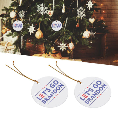 2Set Innovative Ornament Ceramic Christmas Tree Hanging Pendant for Party Wedding Decoration V1294-YM0523-3115210254011