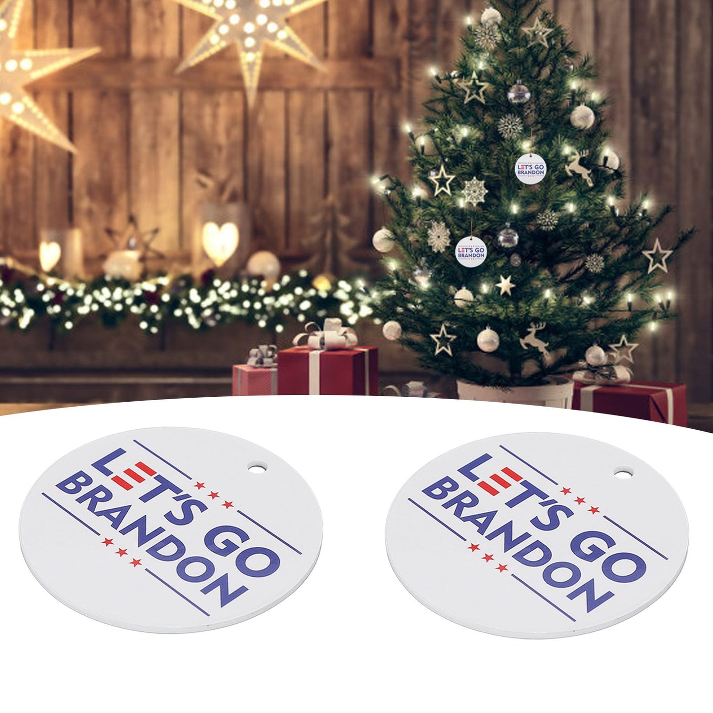 2Set Innovative Ornament Ceramic Christmas Tree Hanging Pendant for Party Wedding Decoration V1294-YM0523-3115210254011