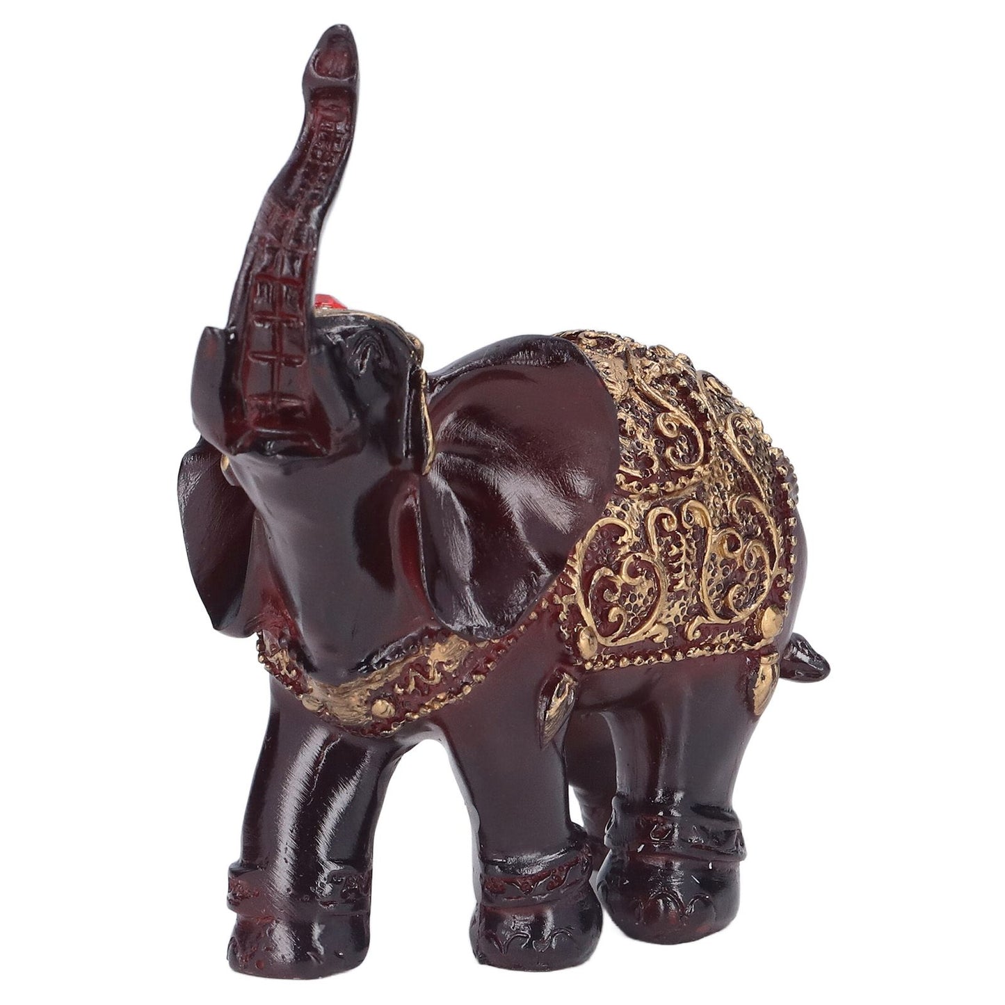 Elephant Figurines Durable Resin Delicate Texture Retro Style Symbolize Power Good Luck Prosperity Elephant V1294-YM0523-3115210295511