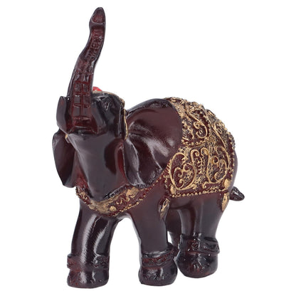 Elephant Figurines Durable Resin Delicate Texture Retro Style Symbolize Power Good Luck Prosperity Elephant V1294-YM0523-3115210295511