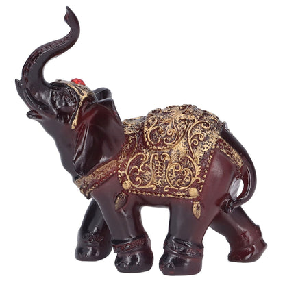 Elephant Figurines Durable Resin Delicate Texture Retro Style Symbolize Power Good Luck Prosperity Elephant V1294-YM0523-3115210295511