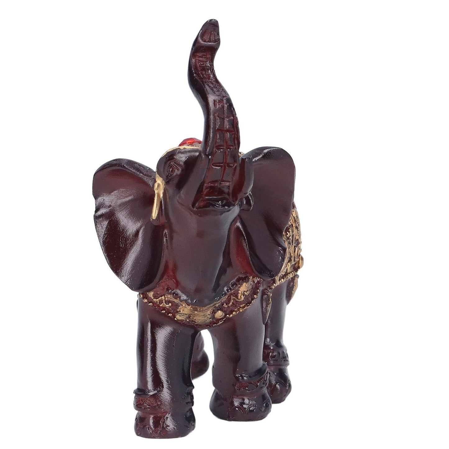 Elephant Figurines Durable Resin Delicate Texture Retro Style Symbolize Power Good Luck Prosperity Elephant V1294-YM0523-3115210295511