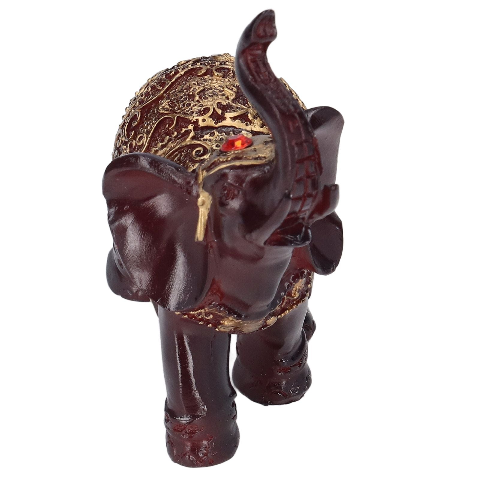 Elephant Figurines Durable Resin Delicate Texture Retro Style Symbolize Power Good Luck Prosperity Elephant V1294-YM0523-3115210295511