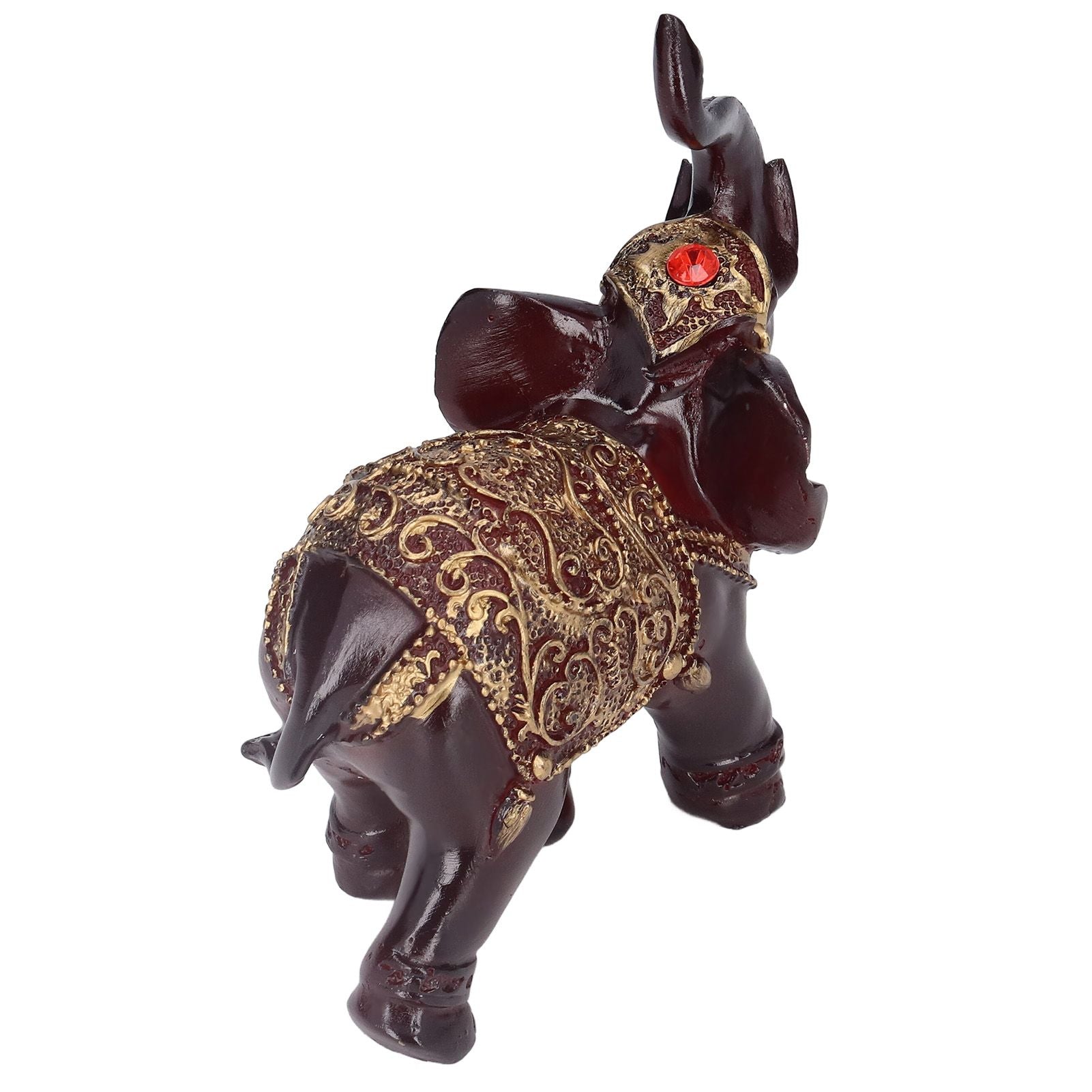 Elephant Figurines Durable Resin Delicate Texture Retro Style Symbolize Power Good Luck Prosperity Elephant V1294-YM0523-3115210295511