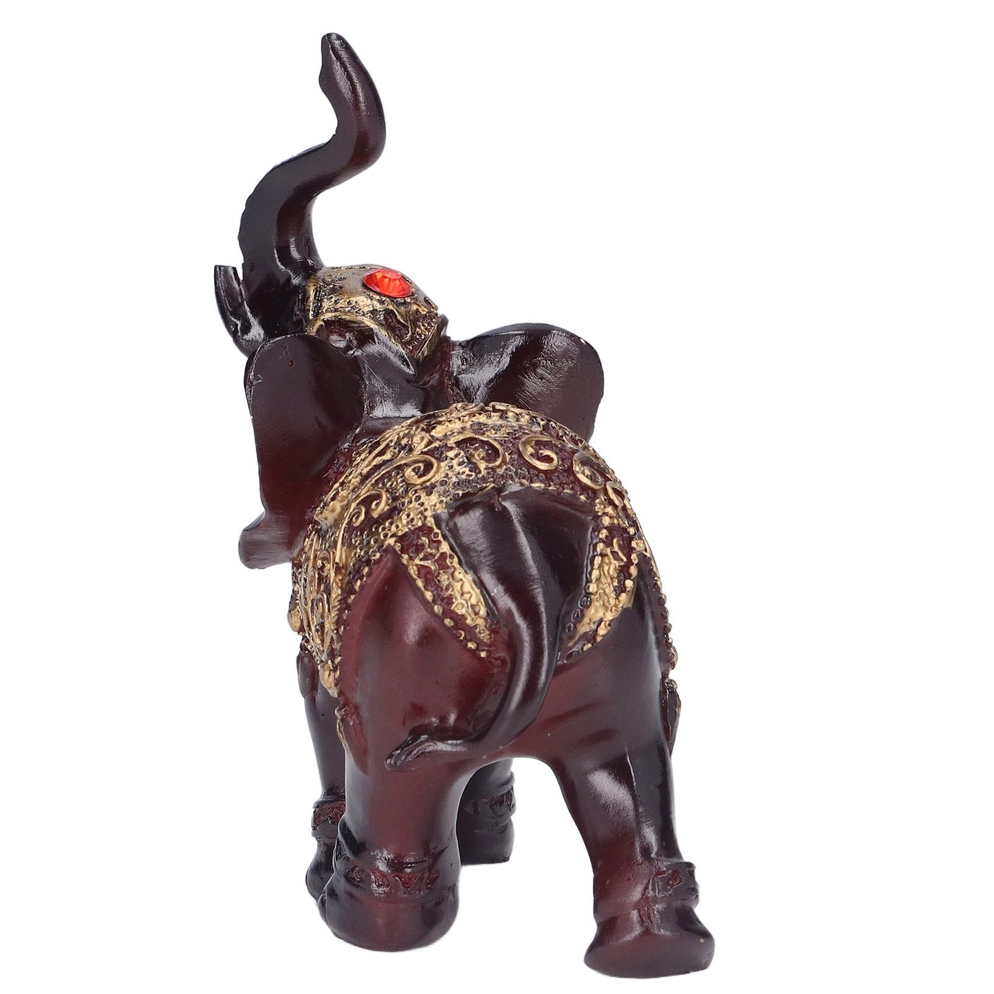 Elephant Figurines Durable Resin Delicate Texture Retro Style Symbolize Power Good Luck Prosperity Elephant V1294-YM0523-3115210295511