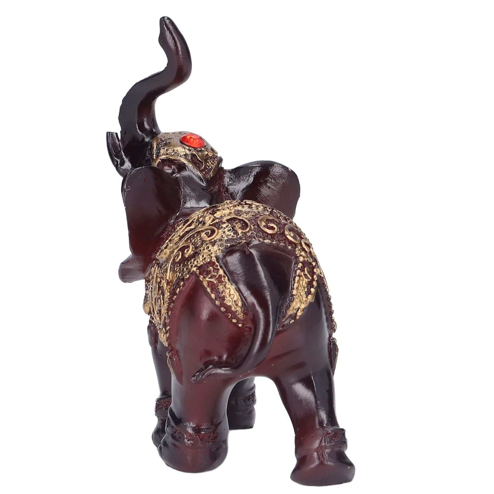 Elephant Figurines Durable Resin Delicate Texture Retro Style Symbolize Power Good Luck Prosperity Elephant V1294-YM0523-3115210295511