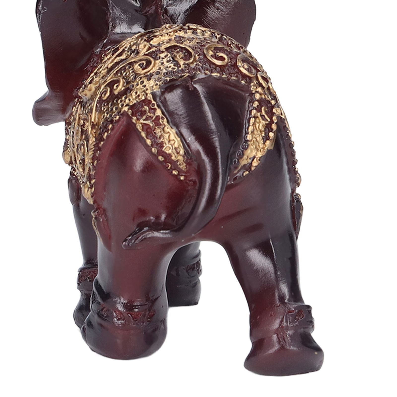 Elephant Figurines Durable Resin Delicate Texture Retro Style Symbolize Power Good Luck Prosperity Elephant V1294-YM0523-3115210295511