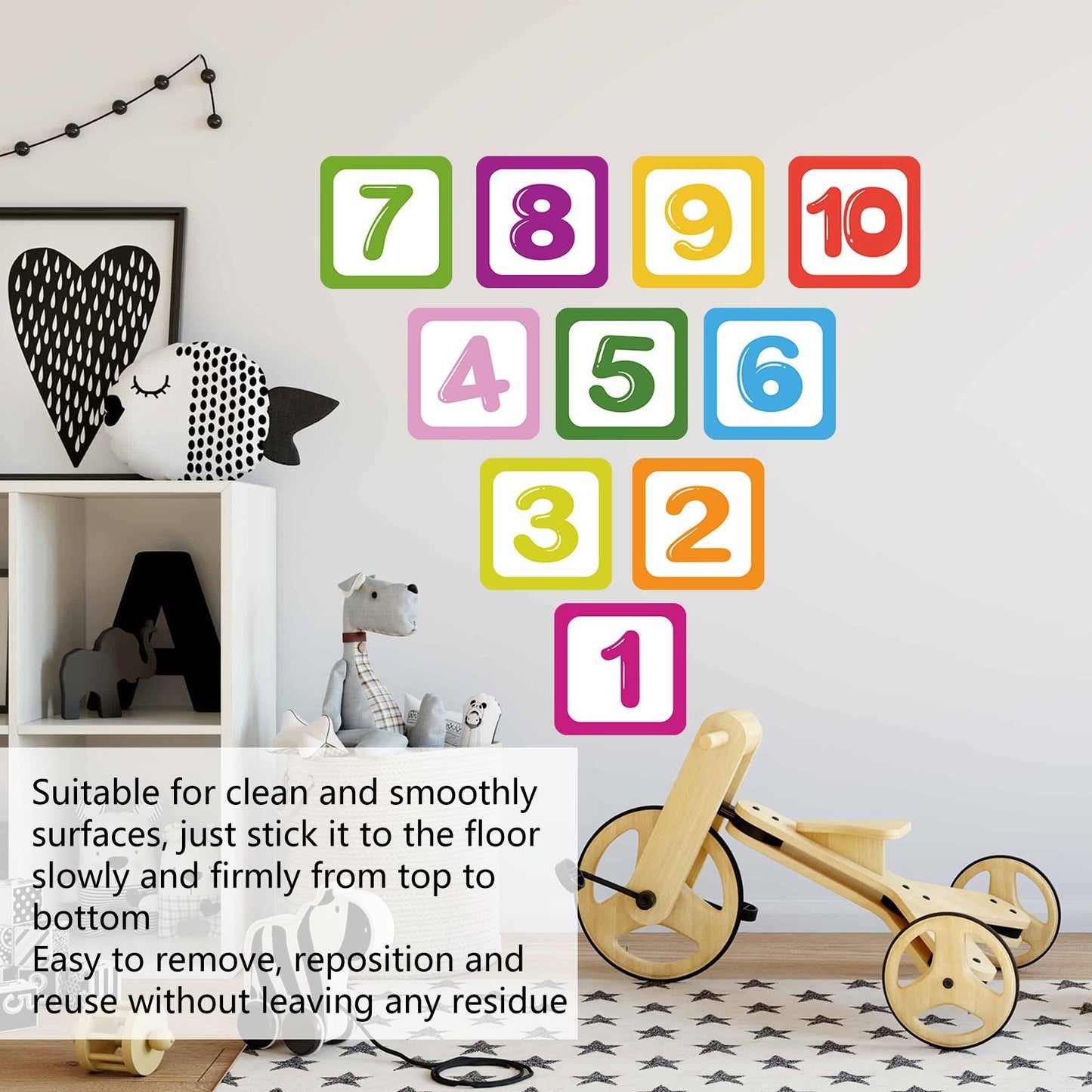 Game Floor Sticker Classic Number Environmental Protection PVC Waterproof Number Game Sticker V1294-YM0523-3115210296111