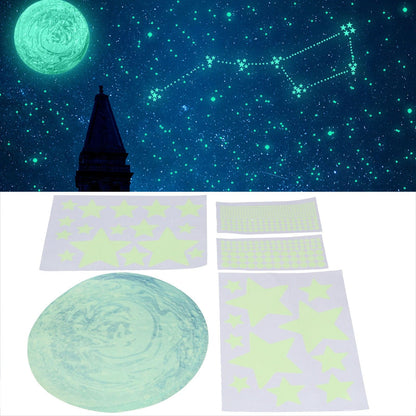 DIY Wall Sticker Glowing Star Luminous Wall Sticker PVC Wall Paper for Kids Bedroom Decoration V1294-YM0523-3115210296311
