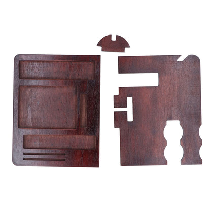 Desktop Storage Bracket Multifunctional Wooden Mobile Phone Base Watch Glasses Key Desktop Storage Bracket V1294-YM0523-3115210297311