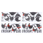 4pcs Kitchen Wall Stick 60x30cm Chicken Shape Creativity Simple Removable Decorative Wall Stickers V1294-YM0523-3115210297711