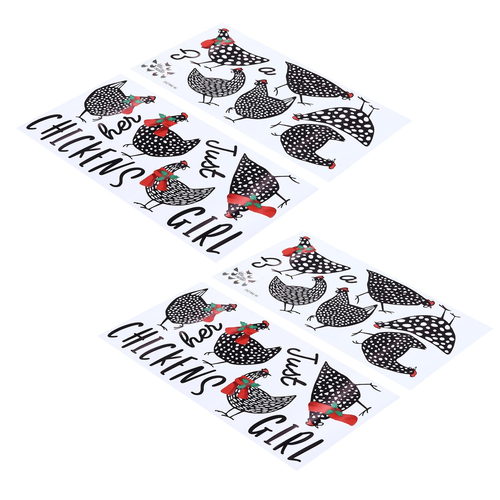 4pcs Kitchen Wall Stick 60x30cm Chicken Shape Creativity Simple Removable Decorative Wall Stickers V1294-YM0523-3115210297711