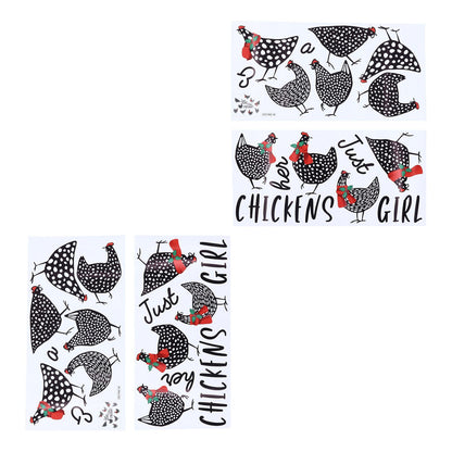 4pcs Kitchen Wall Stick 60x30cm Chicken Shape Creativity Simple Removable Decorative Wall Stickers V1294-YM0523-3115210297711