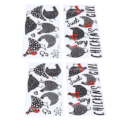 4pcs Kitchen Wall Stick 60x30cm Chicken Shape Creativity Simple Removable Decorative Wall Stickers V1294-YM0523-3115210297711