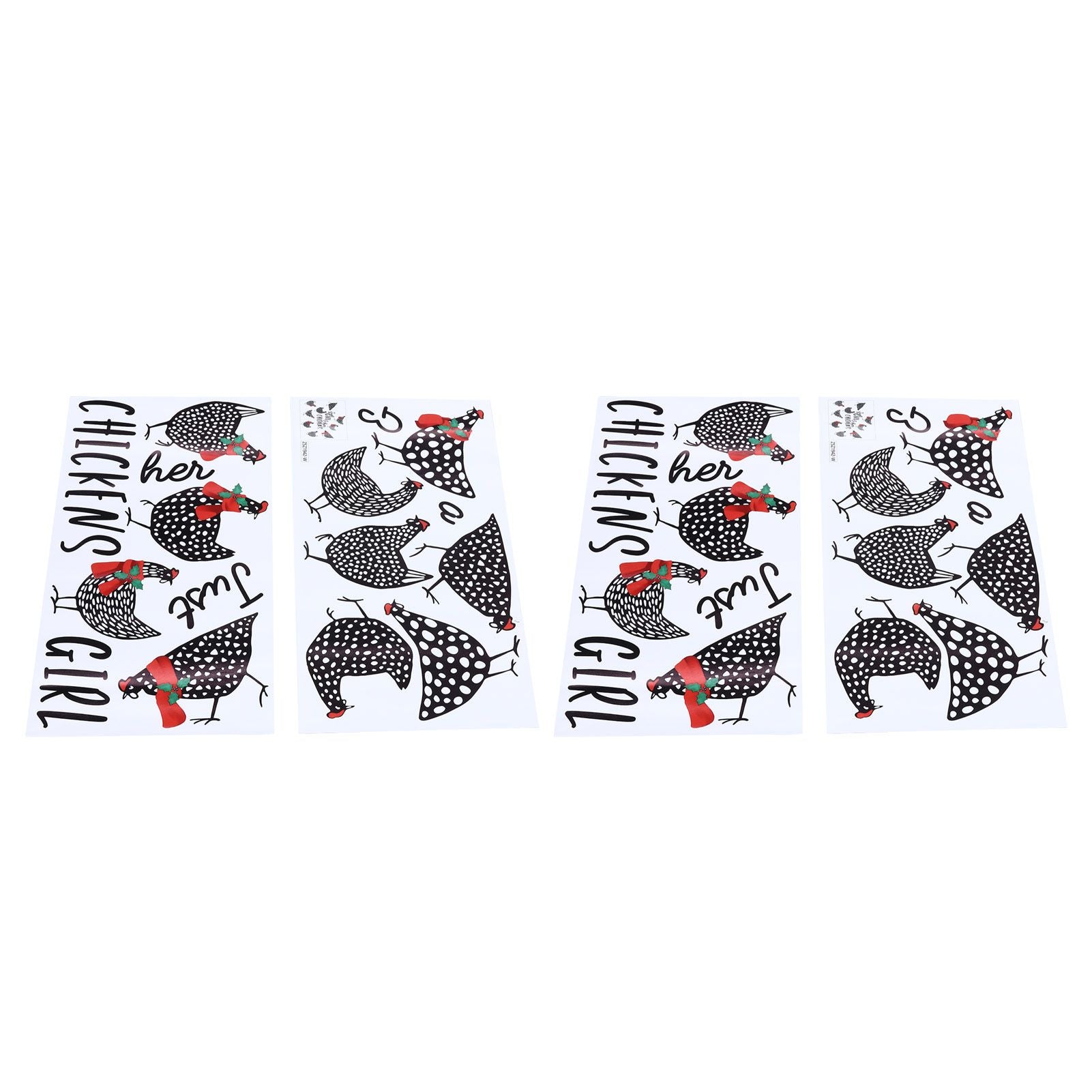 4pcs Kitchen Wall Stick 60x30cm Chicken Shape Creativity Simple Removable Decorative Wall Stickers V1294-YM0523-3115210297711