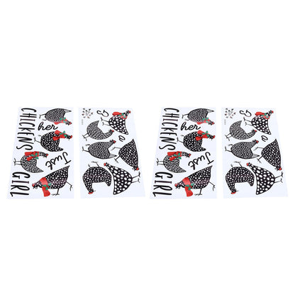 4pcs Kitchen Wall Stick 60x30cm Chicken Shape Creativity Simple Removable Decorative Wall Stickers V1294-YM0523-3115210297711