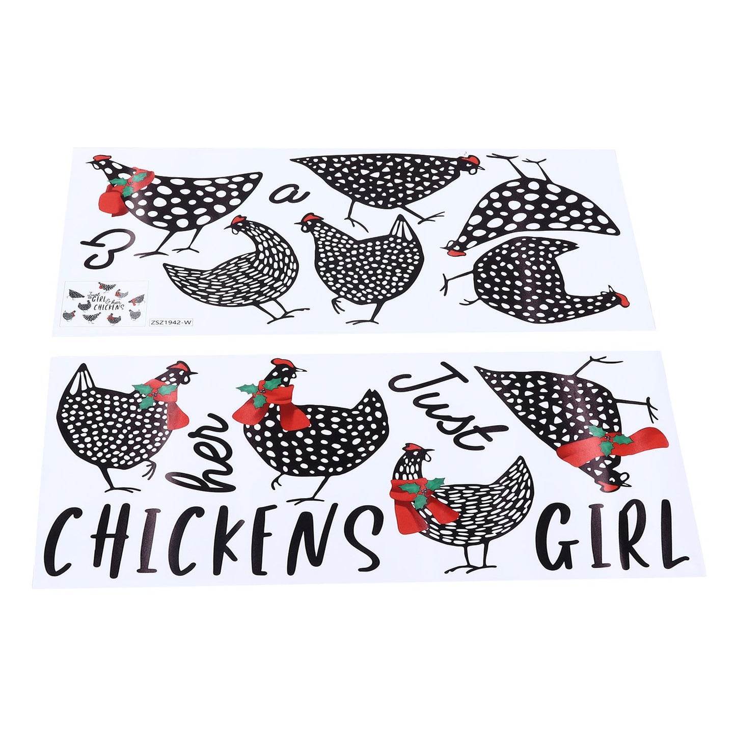 4pcs Kitchen Wall Stick 60x30cm Chicken Shape Creativity Simple Removable Decorative Wall Stickers V1294-YM0523-3115210297711