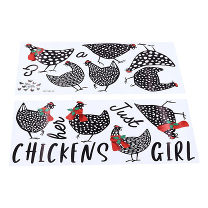 4pcs Kitchen Wall Stick 60x30cm Chicken Shape Creativity Simple Removable Decorative Wall Stickers V1294-YM0523-3115210297711