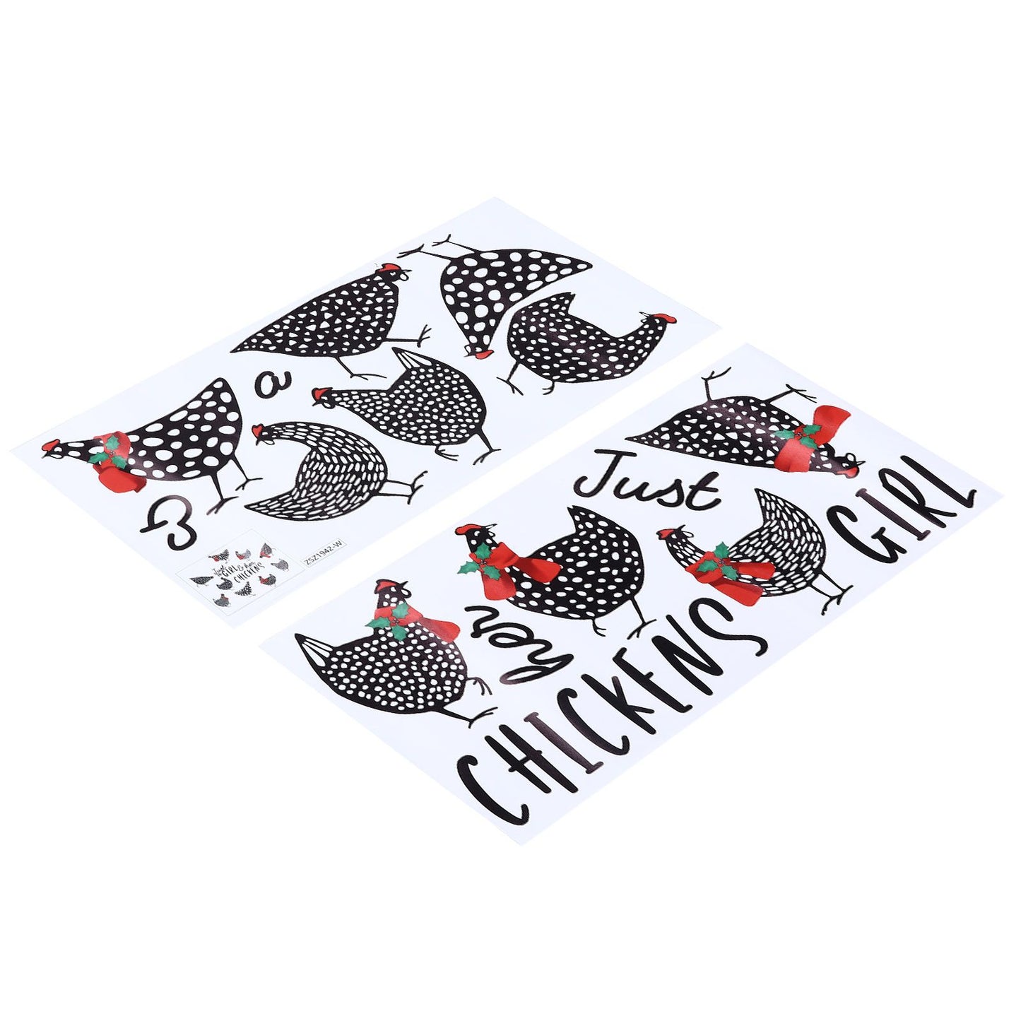 4pcs Kitchen Wall Stick 60x30cm Chicken Shape Creativity Simple Removable Decorative Wall Stickers V1294-YM0523-3115210297711
