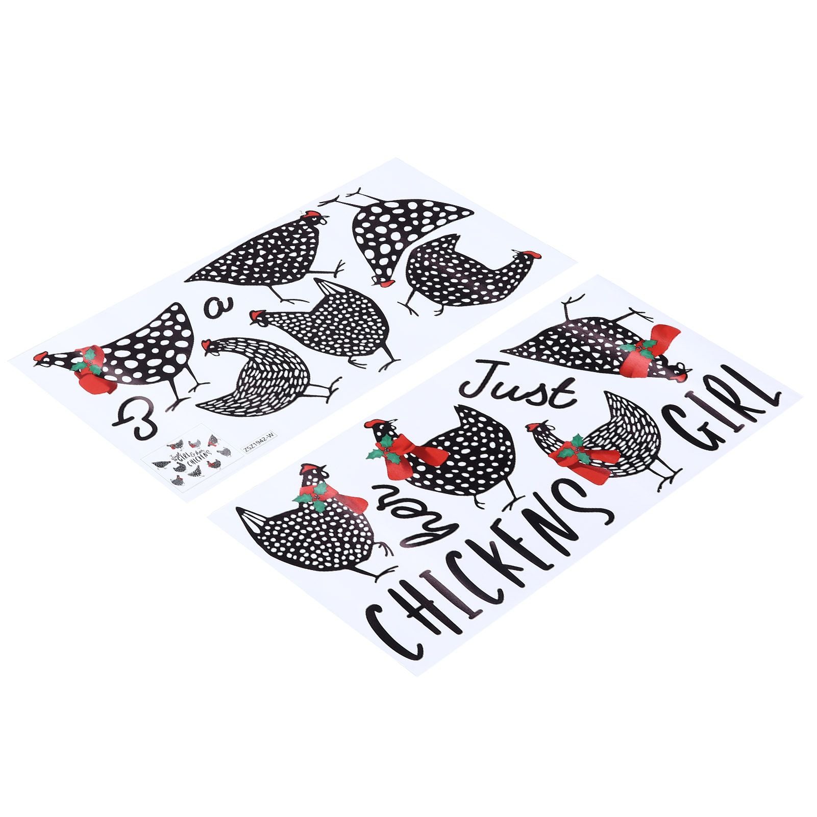 4pcs Kitchen Wall Stick 60x30cm Chicken Shape Creativity Simple Removable Decorative Wall Stickers V1294-YM0523-3115210297711