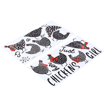 4pcs Kitchen Wall Stick 60x30cm Chicken Shape Creativity Simple Removable Decorative Wall Stickers V1294-YM0523-3115210297711