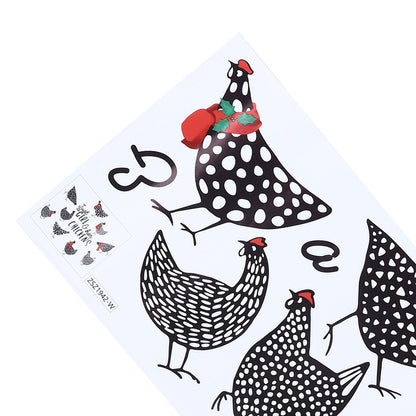 4pcs Kitchen Wall Stick 60x30cm Chicken Shape Creativity Simple Removable Decorative Wall Stickers V1294-YM0523-3115210297711