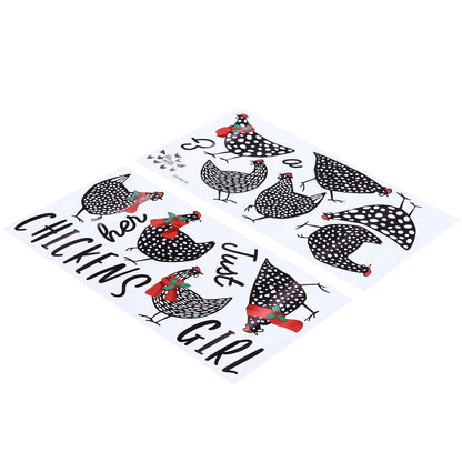 4pcs Kitchen Wall Stick 60x30cm Chicken Shape Creativity Simple Removable Decorative Wall Stickers V1294-YM0523-3115210297711