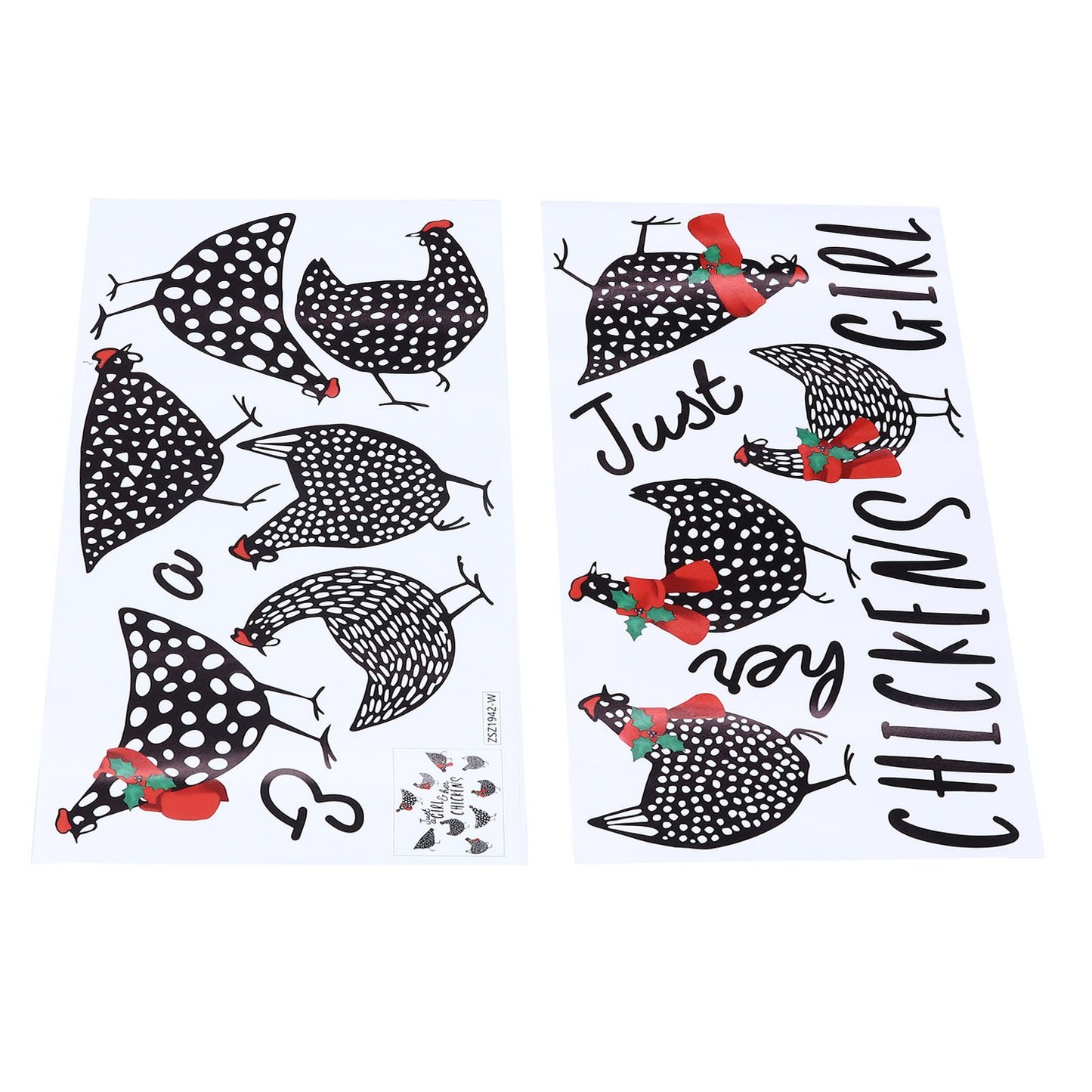4pcs Kitchen Wall Stick 60x30cm Chicken Shape Creativity Simple Removable Decorative Wall Stickers V1294-YM0523-3115210297711