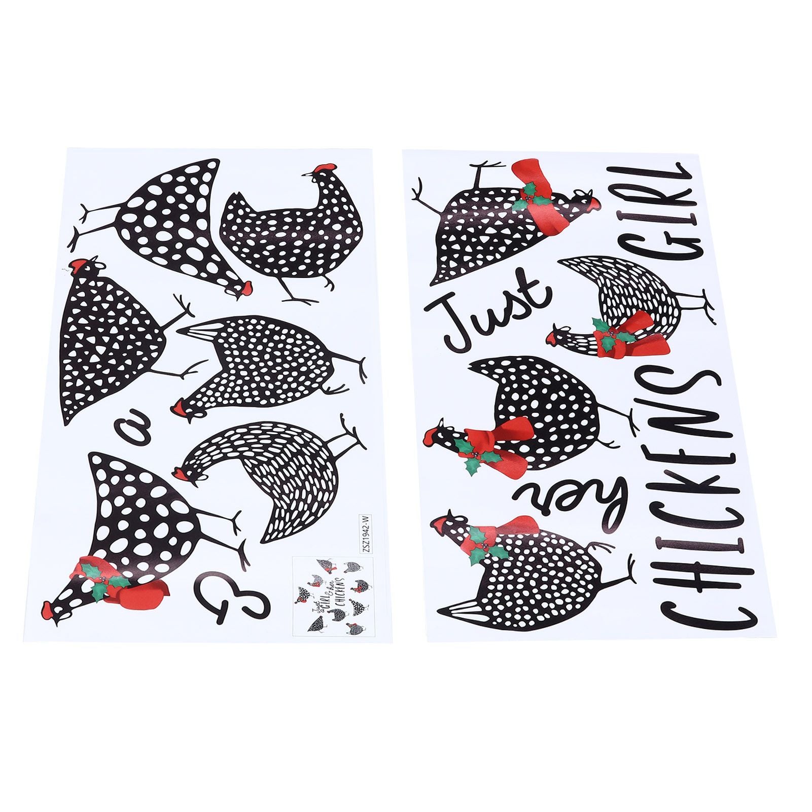 4pcs Kitchen Wall Stick 60x30cm Chicken Shape Creativity Simple Removable Decorative Wall Stickers V1294-YM0523-3115210297711