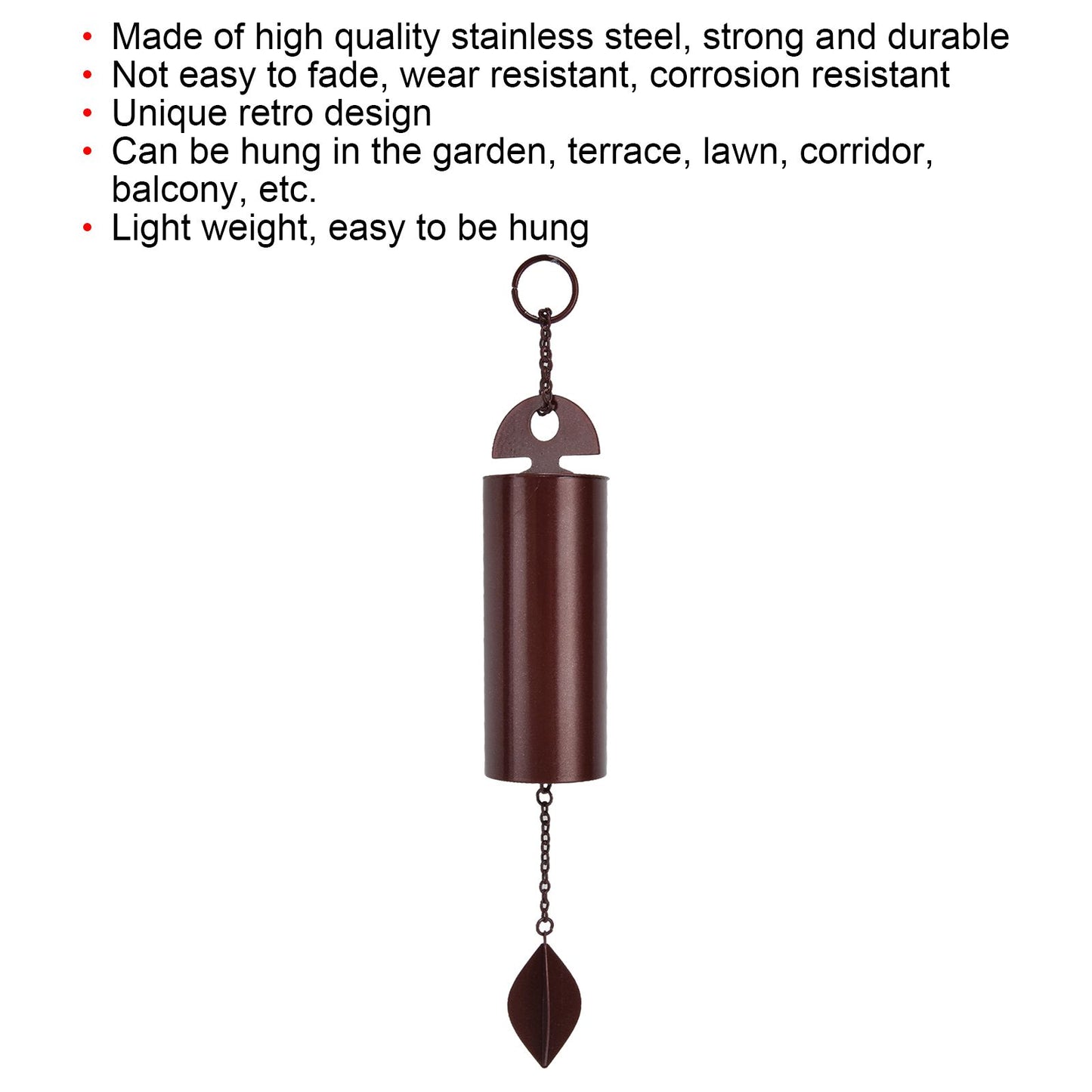 Wind Chimes Stainless Steel Unique Retro Design Metal Decorative Wind Chimes for Garden Corridor Balcony V1294-YM0523-3115220001711