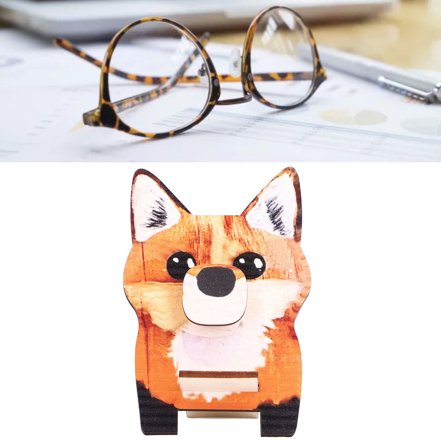 Animal Shape Glasses Holder Unique Beautiful Design Natural Odorless Composite Wood Eyeglasses Display V1294-YM0523-3115220001911