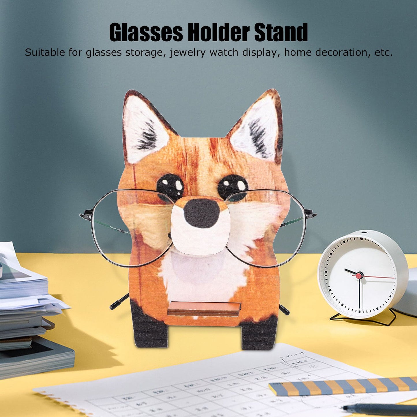 Animal Shape Glasses Holder Unique Beautiful Design Natural Odorless Composite Wood Eyeglasses Display V1294-YM0523-3115220001911
