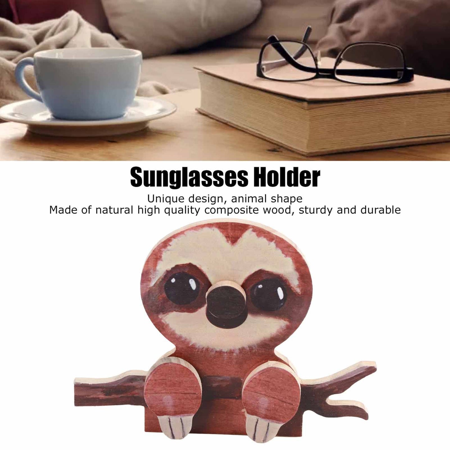 Animal Shape Glasses Holder Unique Beautiful Design Natural Odorless Composite Wood Eyeglasses Display V1294-YM0523-3115220001912