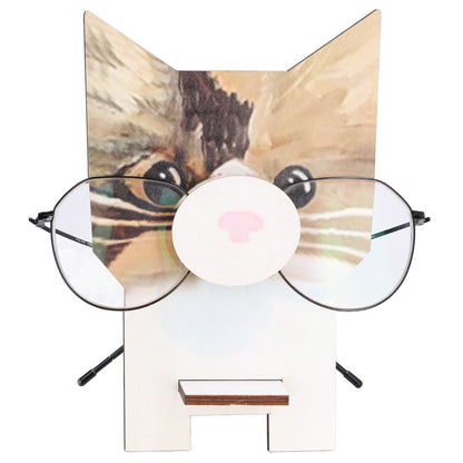 Animal Shape Glasses Holder Unique Beautiful Design Natural Odorless Composite Wood Eyeglasses Display V1294-YM0523-3115220001913