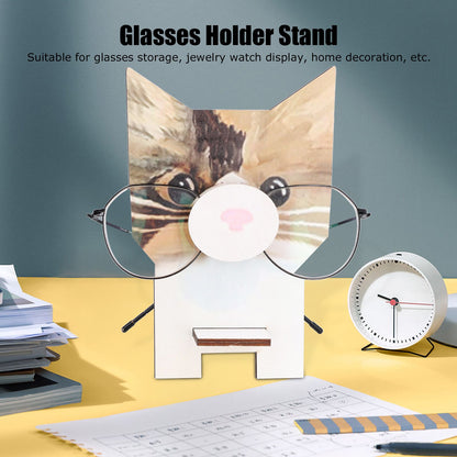 Animal Shape Glasses Holder Unique Beautiful Design Natural Odorless Composite Wood Eyeglasses Display V1294-YM0523-3115220001913