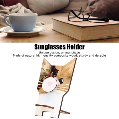 Animal Shape Glasses Holder Unique Beautiful Design Natural Odorless Composite Wood Eyeglasses Display V1294-YM0523-3115220001913