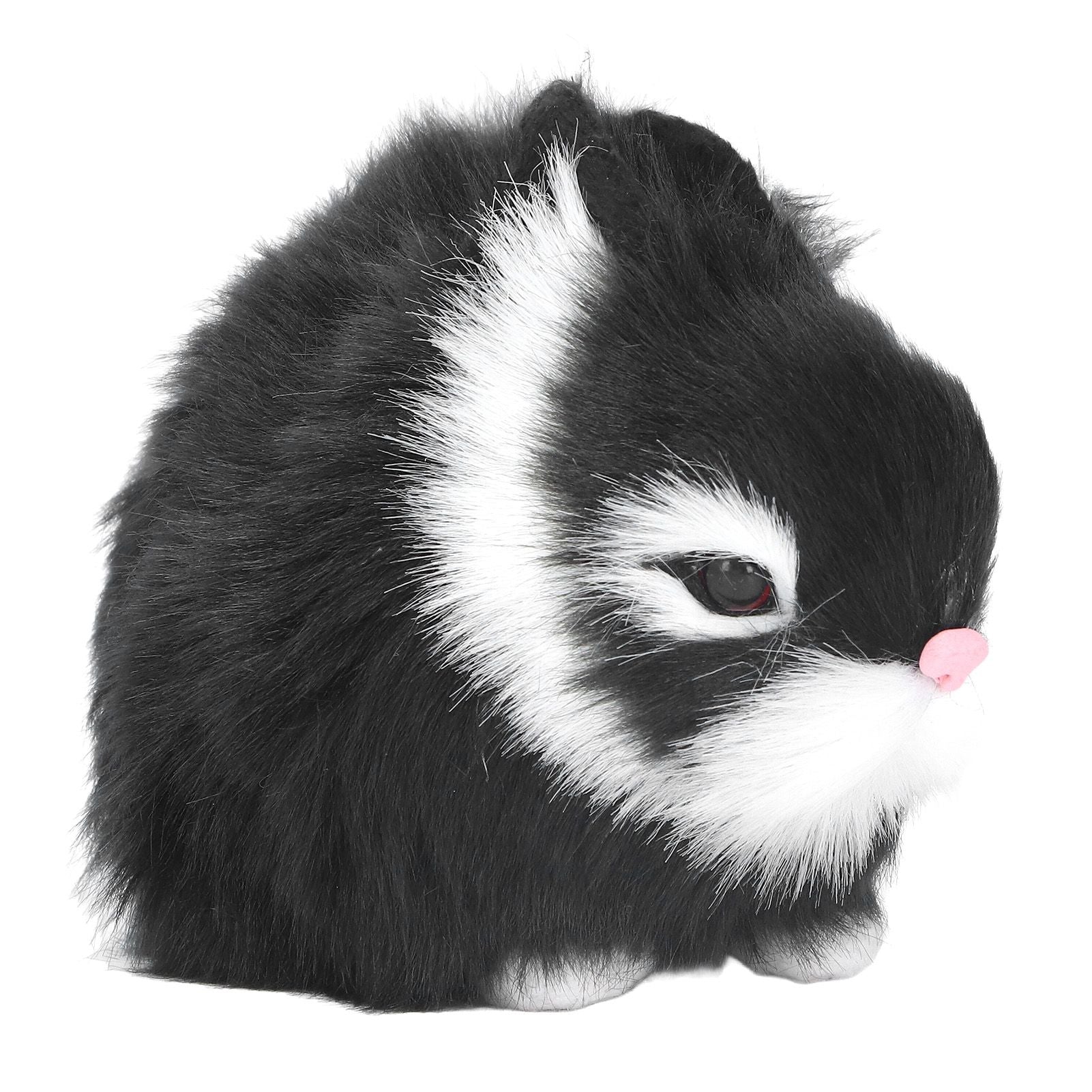 Miniature Plush Rabbits Plastic Plush Material Soft Comfortable Durable Rabbits Stuffed Doll for Table V1294-YM0523-3115220002011