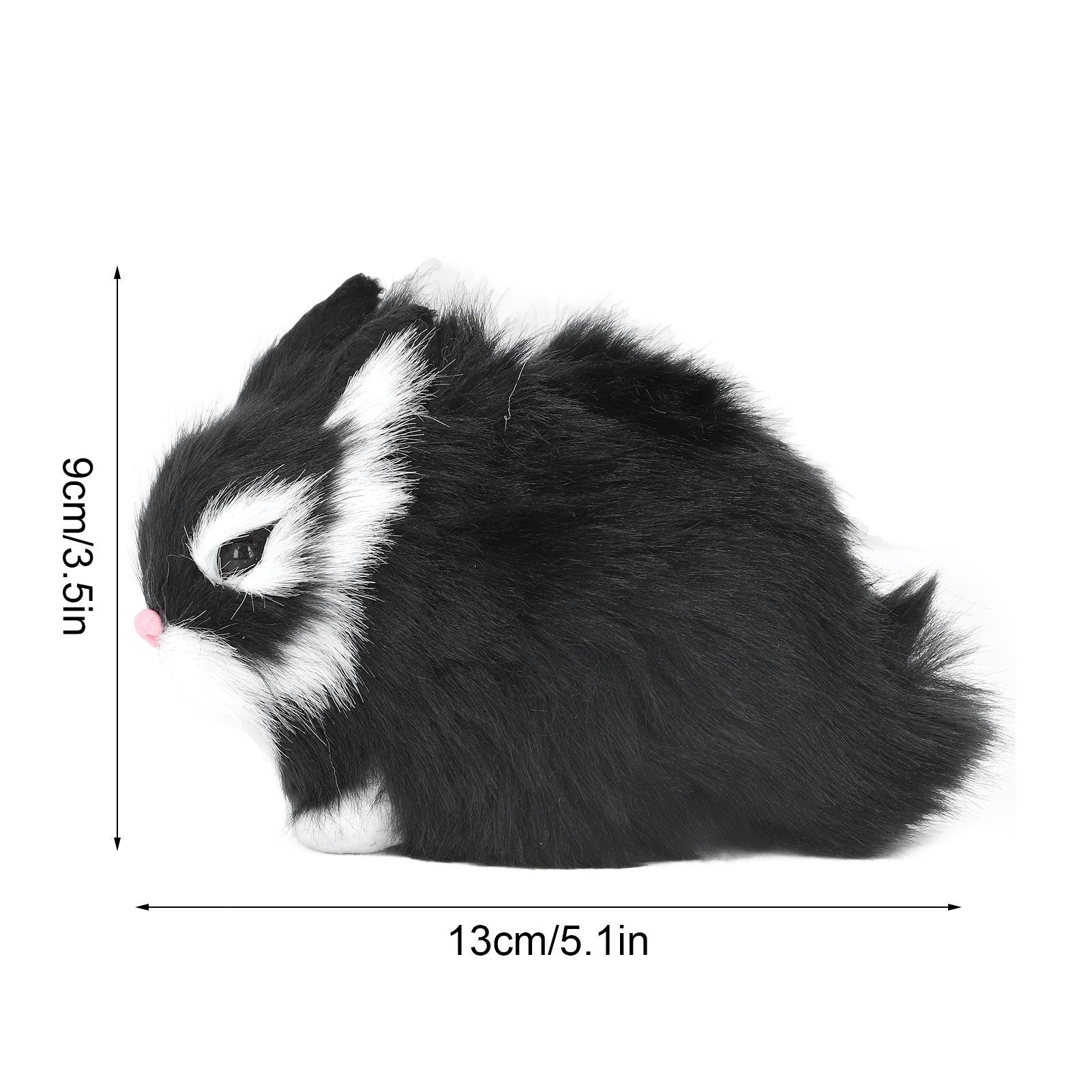 Miniature Plush Rabbits Plastic Plush Material Soft Comfortable Durable Rabbits Stuffed Doll for Table V1294-YM0523-3115220002011