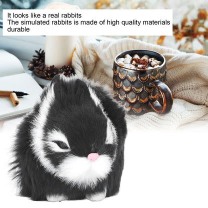 Miniature Plush Rabbits Plastic Plush Material Soft Comfortable Durable Rabbits Stuffed Doll for Table V1294-YM0523-3115220002011