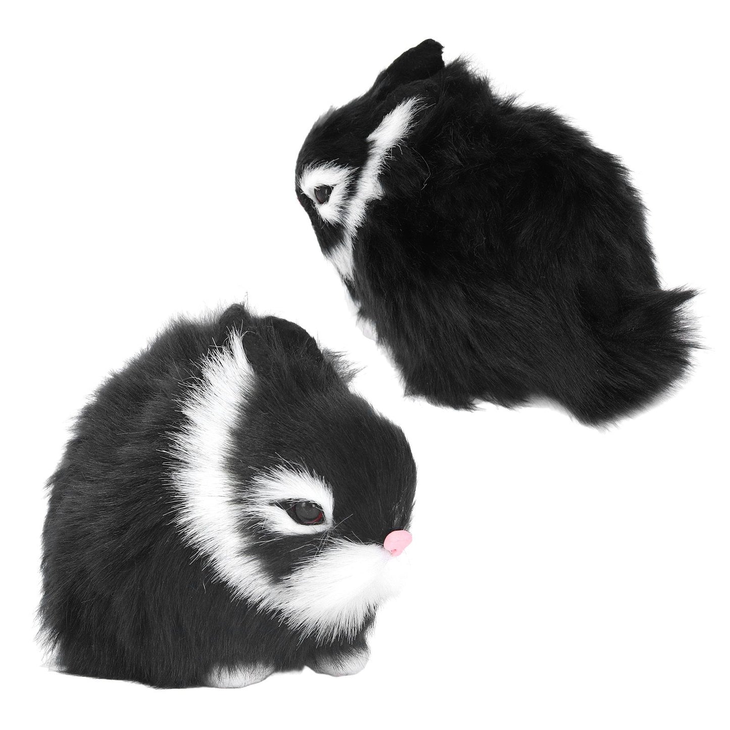 Miniature Plush Rabbits Plastic Plush Material Soft Comfortable Durable Rabbits Stuffed Doll for Table V1294-YM0523-3115220002011
